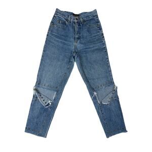 VTG Hunting World - Women’s Blue Ripped Jeans - Size 27 Made in Italy